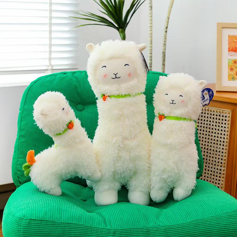 Carrot Alpaca Plush Hug Pillow - Cartoon Figure Toy Gift for Girls