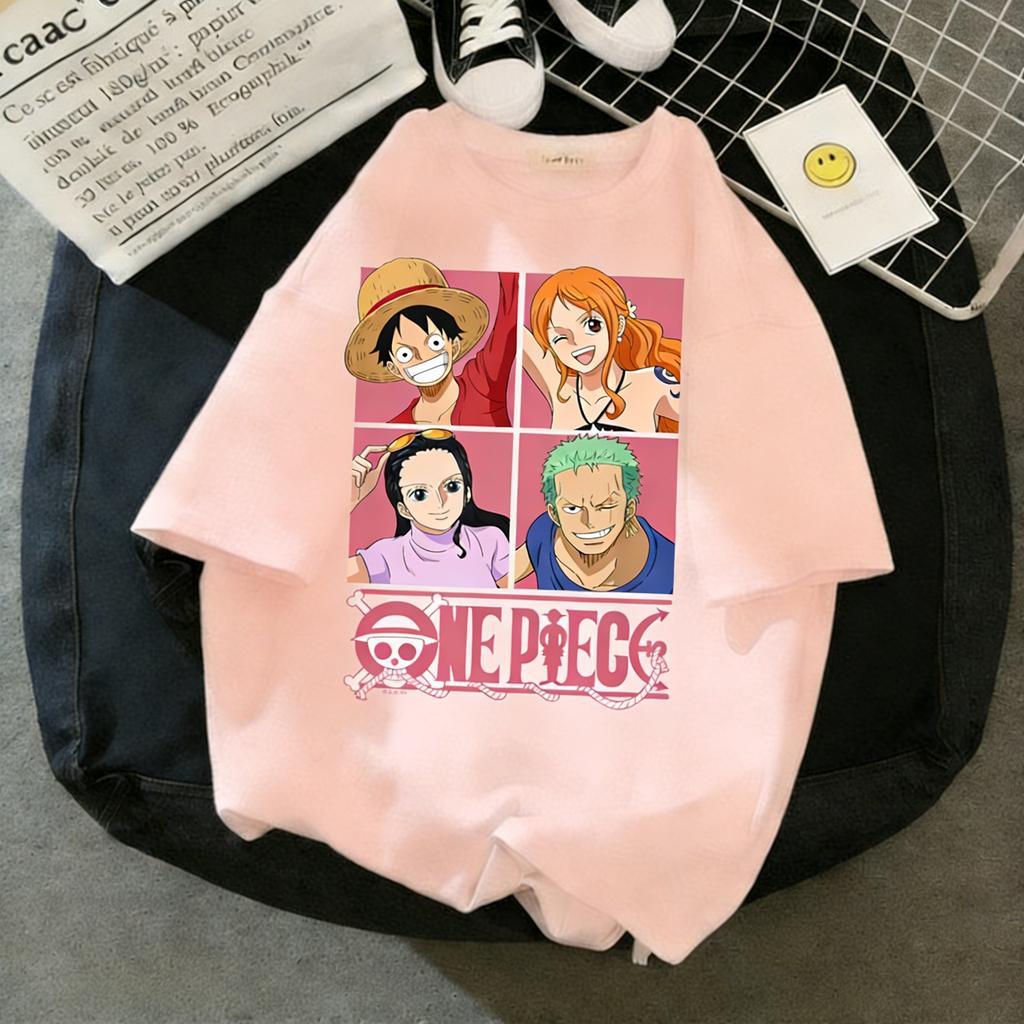 Unisex Anime Graphic T Shirt Unisex Women Printed One Piece Short Sleeve Tee Parentchild Clothing Loose Casual Top Summer 2026 Y2k