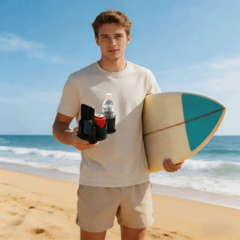 2-in-1 Design Paddleboard Cup Holder Double Cup Drink And Phone Holder Paddleboard Holder Canoes