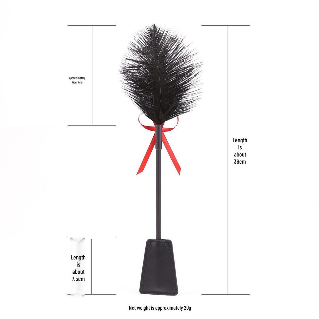 Double-Sided Feather Teasing Stick for Sensual Play and SM Training