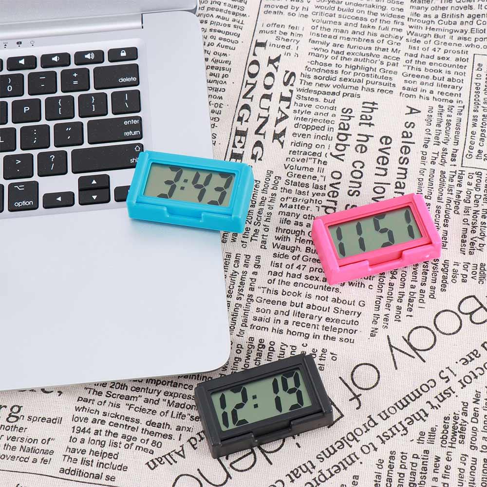 Portable Electronic LCD Screen Digital Clock Calendar Table Clock Mini