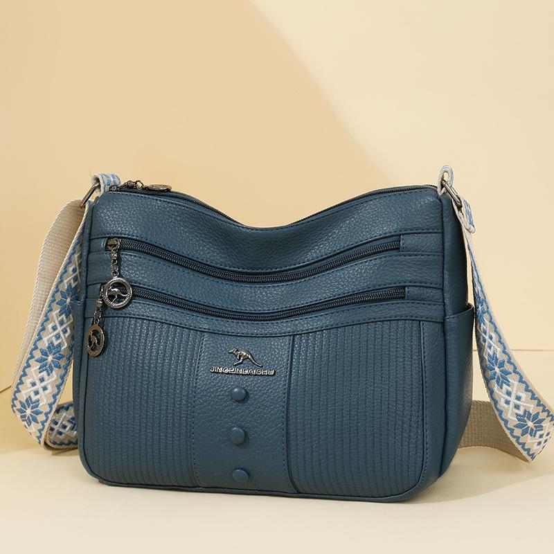 

Crossbody bag mother shoulder bag soft leather women s rhombus washed leather medium versatile large capacity shoulder bag more