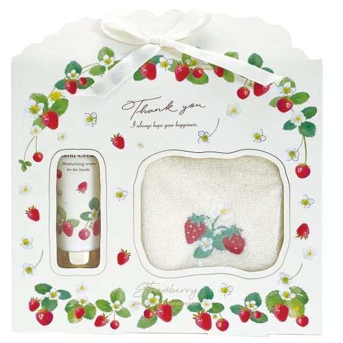 

Koji Company Handkerchief & Hand Cream Set, Mother s Day Gift, Juicy Berry Scent, Strawberry Beige, 30ml, Gift Box, 172550