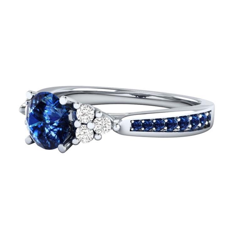 Fashionable and Exquisite 925 Sterling Silver Ring, Blue Gemstone Wedding Engagement Ring, Ladies' Valentine's Day Gift 2025
