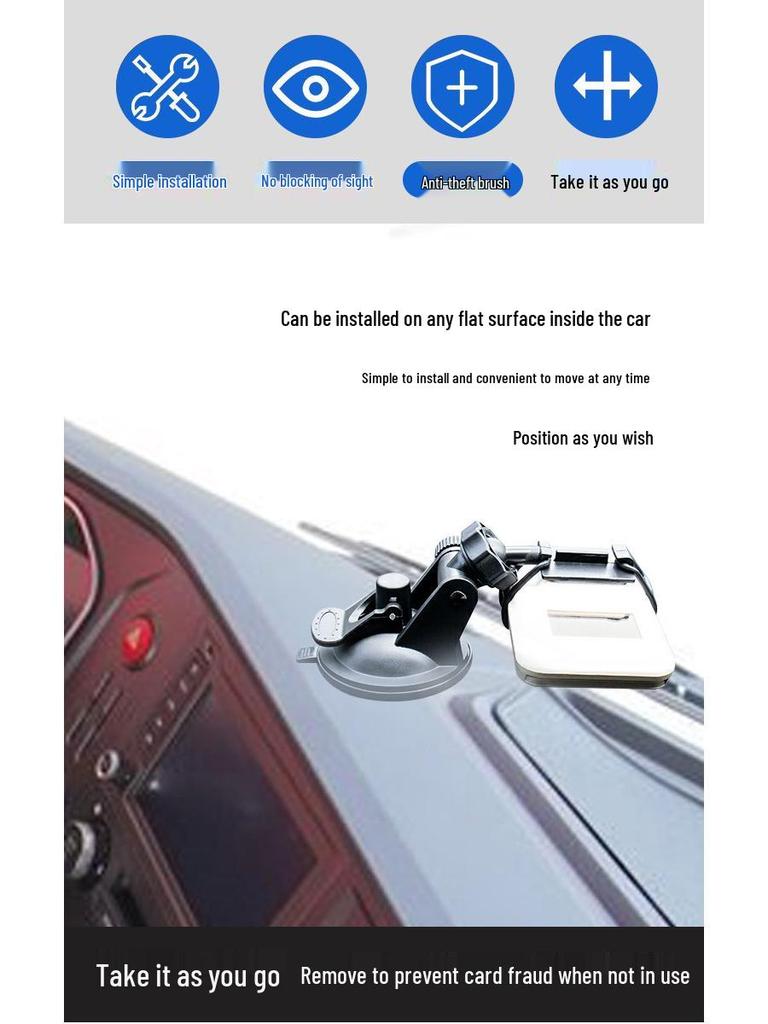 Double-Sided Suction Cup Bracket for Truck/Car OBU Installation