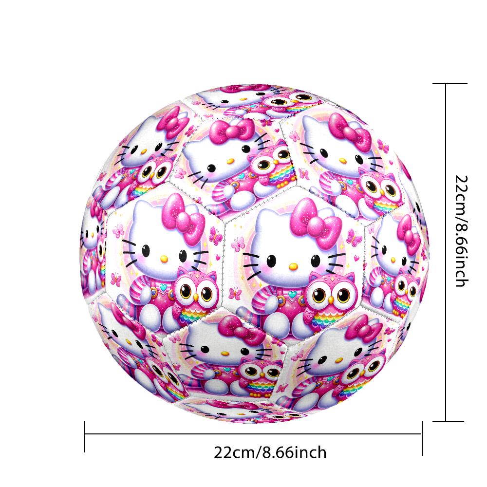 1pc Hello Kitty Pattern Football, Standard Size 5 Soccer Ball Stylish Sport Football for Competition Play and Training