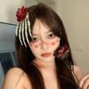 Flower Skeleton Hand Rose Hairpin Cloth Halloween Headwear  Ghost Festival Supplies