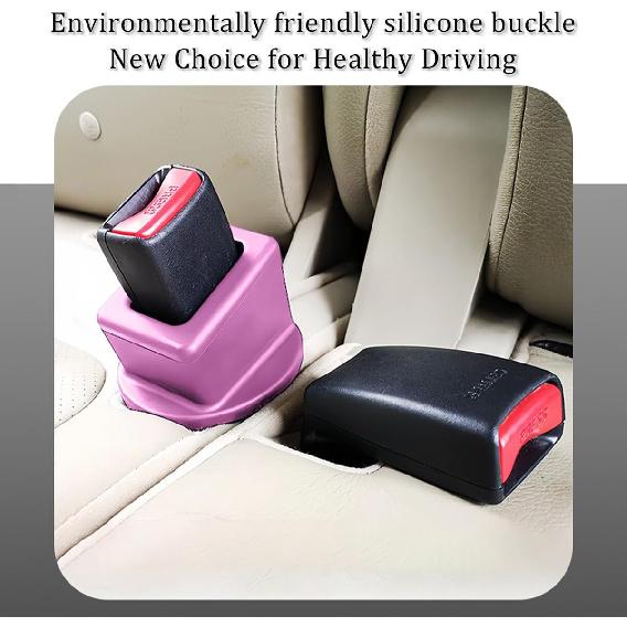 HZEL Car Seat Belt Buckle Holder, 2PCS Silicone Easy Access Vehicle Seatbelt Booster, Automotive Safetybelt Fixer Accessories To Make Buckling
