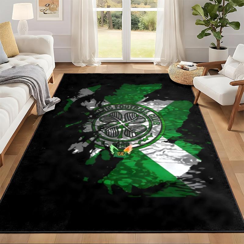 Celtic Football Club Carpet Door Mat for Living Room or Bedroom Protective Mat Under Chair Office Decoration Christmas Gift Birthday Present