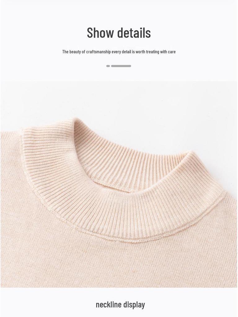 Weicher Strickpullover für Herren - Halber Rollkragen, Langarm für Herbst/Winter - Stilvoll, Bequem, Warm - Allein oder als Schicht tragen