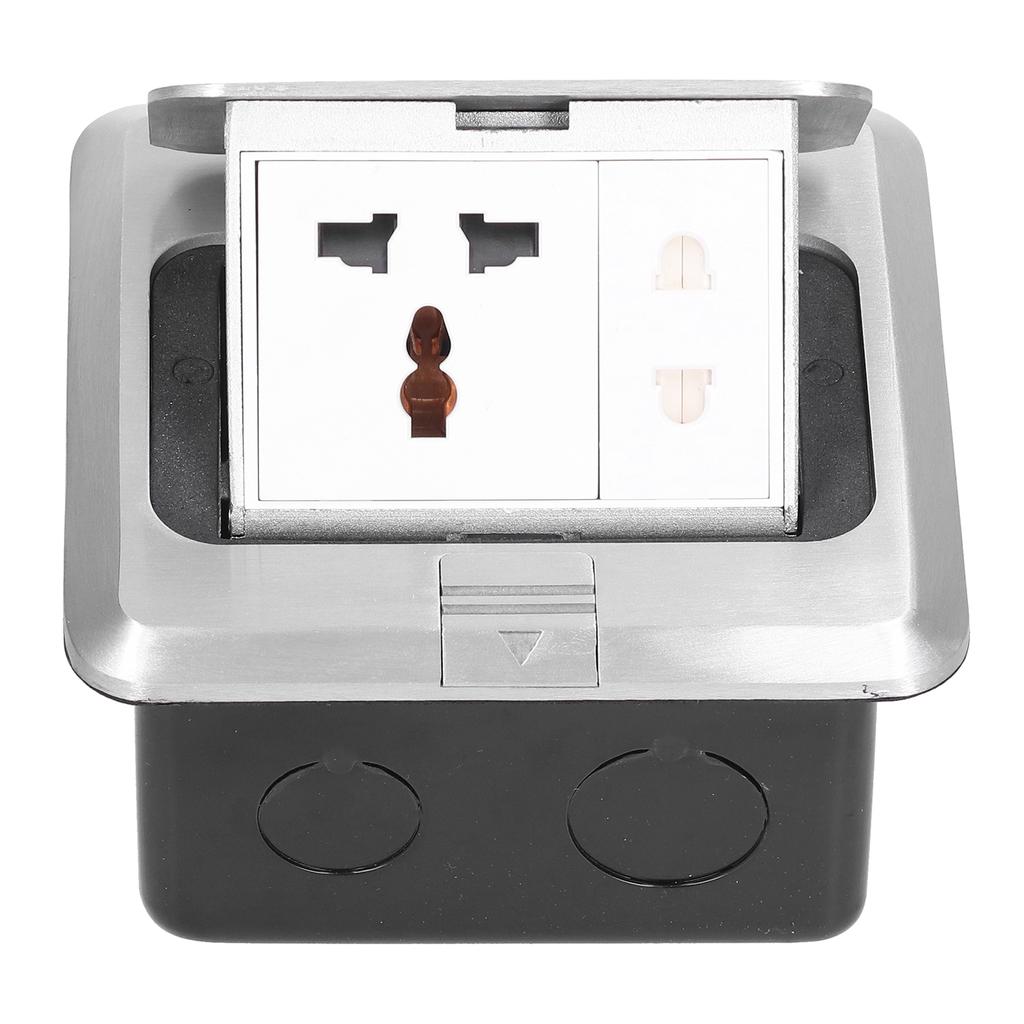 Floor Socket Pop Up Electrical Outlet Box Assembly Waterproof 250V 13A for Kitchen Office