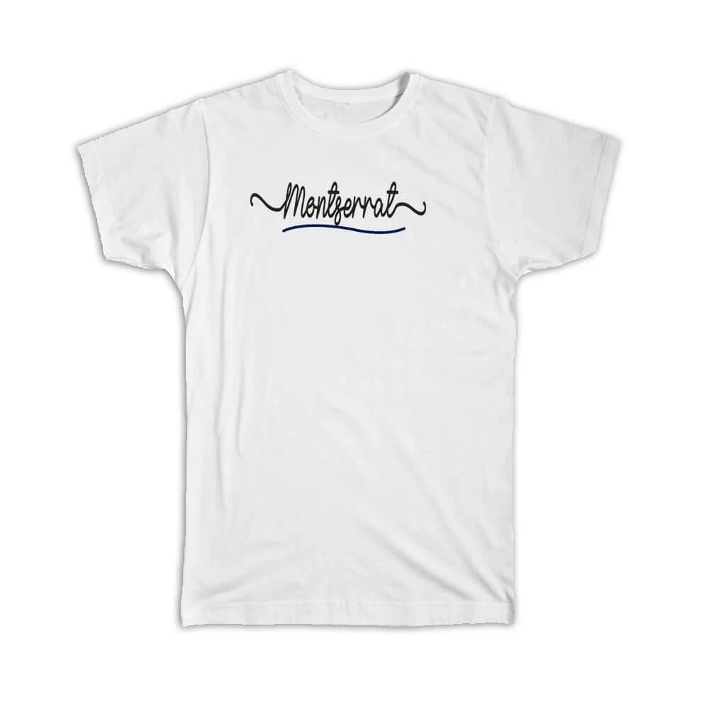

Gift T-Shirt : Montserrat Flag Colors Montserratian Travel Expat Country L