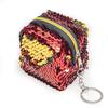 New Creative Sequin Square Three-dimensional Mini Coin Bag Lightweight and Portable Ladies' Key Bag