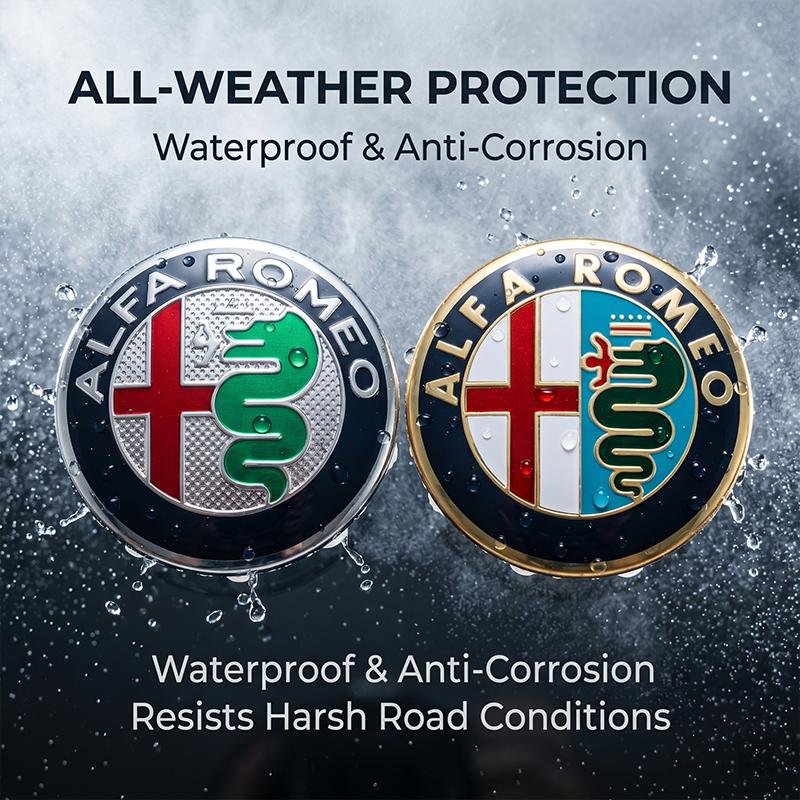 Tappi Mozzo Ruota a Scatto Antiruggine da 60 mm Coprimozzi Centrali per Alfa Romeo Giulia Stelvio Giulietta Spider GT 4C 8C Mito Brera Modifica