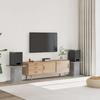 Speaker Stands 2 Pcs Concrete Grey Engineered Wood