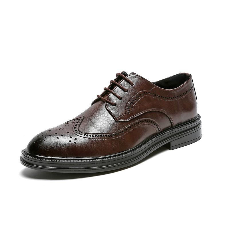 Summer Brock Men'S Shoes Korean British Leather Shoes Men'S Casual Business Dress Wedding Shoes 6151-J