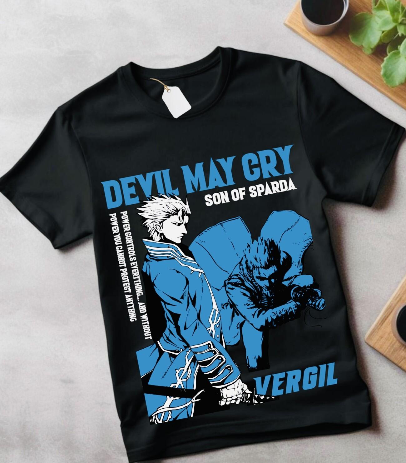 Devil May Cry Dante T-Shirt Unisex Shirt devil anime clothes gift XL