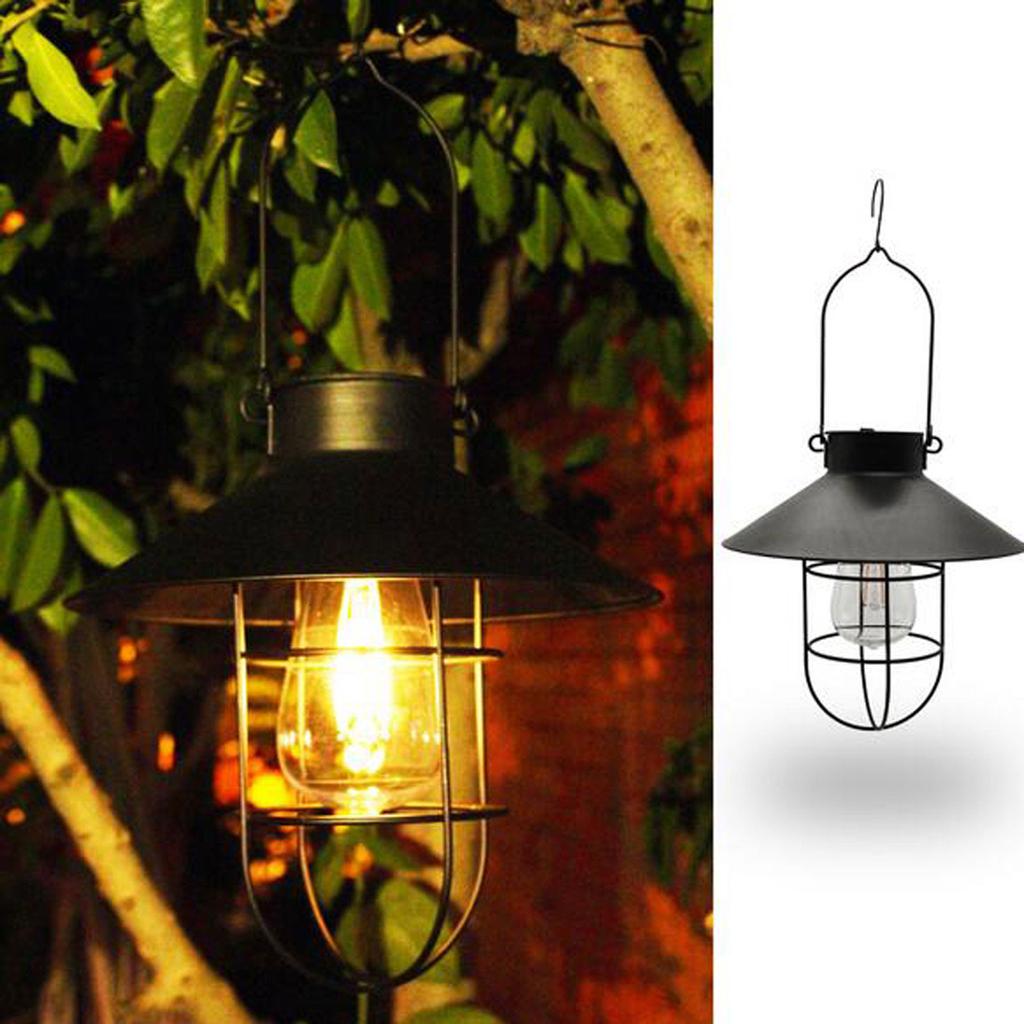 Solar  Garden Decoration Hanging Vintage Metal Solar Warm LED Lights