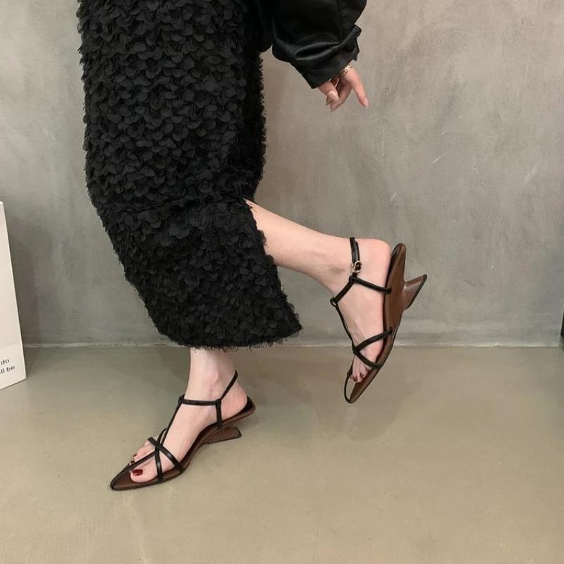 Fashion Kitten Women High Heels Sandals Pointed Toe Shoes Women 2025 New Trend Open Toe Shoes Sexy Dress Pumps Casual Sandals Slingback