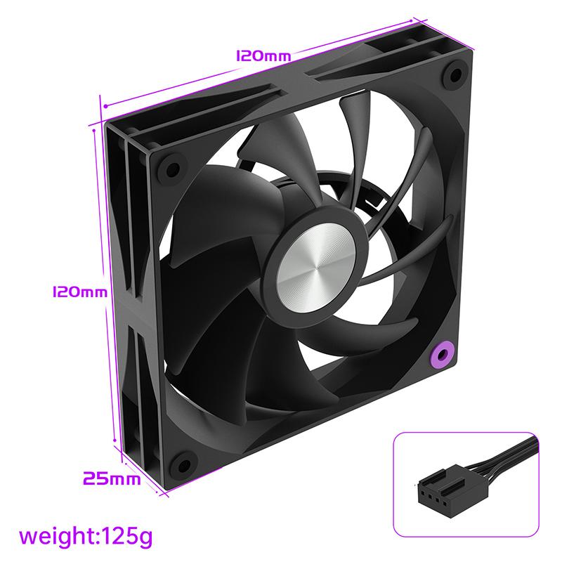 

12 см Охлаждающие бесшумные вентиляторы для корпуса настольного компьютера, ПК-башня, 5 В, тихий воздушный кулер, 4-контактный PWM, 12 В, 3 Вт, 1900 об/мин для игрового компьютера DIY A3