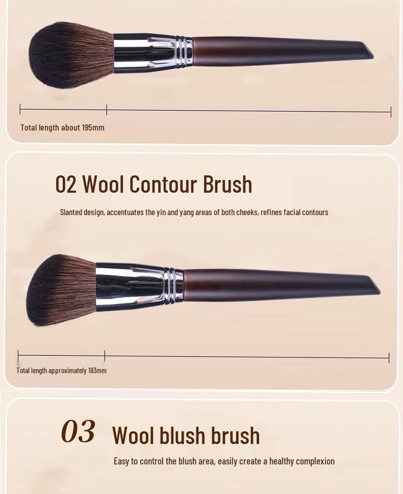 18-Piece Professional Makeup Brush Set with High-Grade Animal Hair