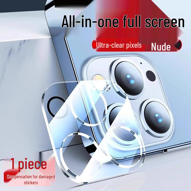 

Прозрачная защитная пленка-наклейка на заднюю камеру Apple iPhone 17 Pro Max с полным покрытием 16Pro/16PM (with tool kit)