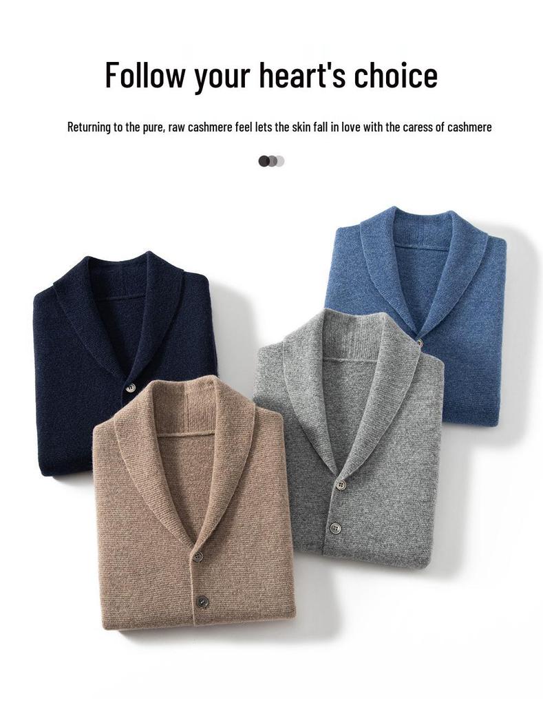 Men's Blue & Green Cashmere Vest: Button-Up Sleeveless Cardigan with Business Lapel, Casual Layering, Four-Way Stretch.