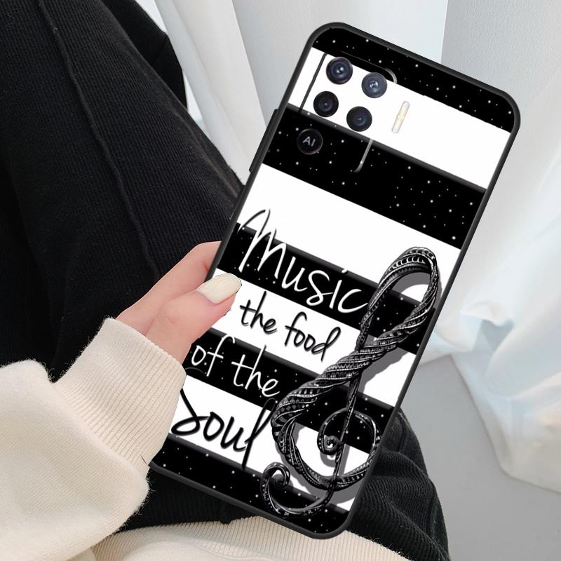 Musikanmerkung Musikalische Violinschlüssel Hülle Für Oppo A17 A57 A77 A40 A78 A54 A74 A94 A76 A16 A96 A18 A60 A80 A38 A58 A98 A15 A5 Pro