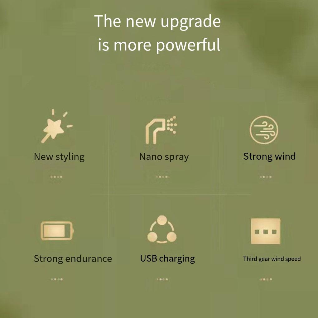 3 Modes Adjustable USB Mini Fan Hiking Camping Summer Rechargeable Natural Wind Cooling Fans Cooler Outdoor Equipment