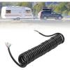 Haofy Trailer Extension Coiled Cable, 12.8ft 20AWG 7 Core Polyurethane Copper, Trailer Extension Coiled Power Cable for Tow Truck RV