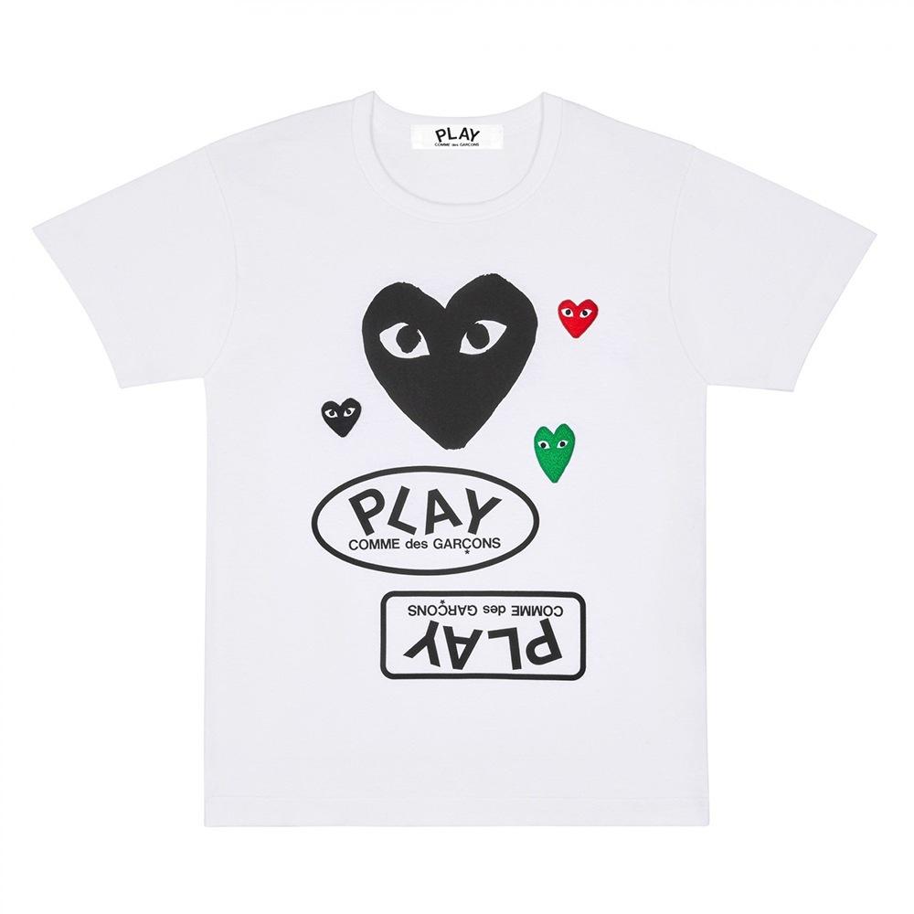 Cross-border American Trendy Brand Bestseller Heart-shaped Unisex 3D Printed Crew Neck Simple Casual Loose Short-sleeve T-shirt