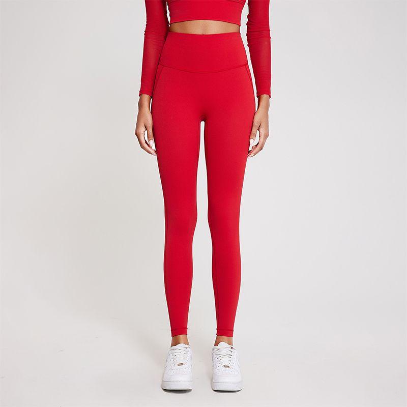 

Новогодний красный комплект для йоги с длинными рукавами, сексуальная сетка, имитация двойки, быстросохнущий спортивный бюстгальтер на бретелях, нагрудные подушечки, топ для тренировок Red pants((No underwear)) L