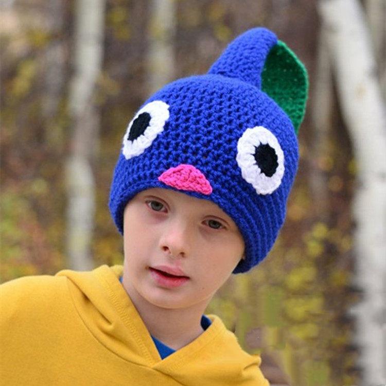 Cute Crochet Hat Hand-woven Funny Cap Gift Skull Beanie Cap Novelty Headwear for Adults and Kids