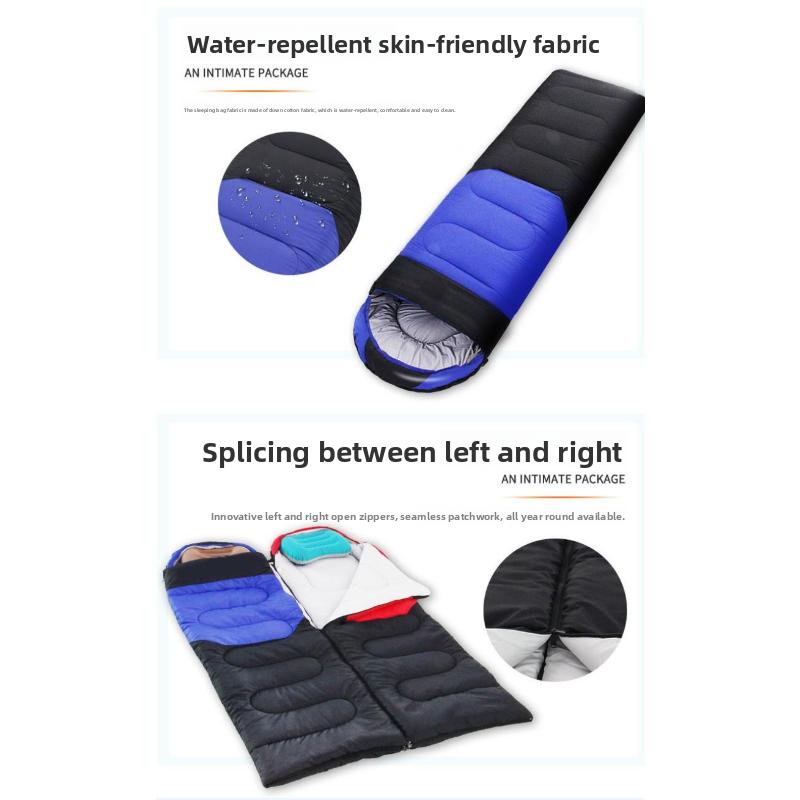 Outdoor Daunen-Baumwolle Isoliert Warmer Schlafsack Reise Nickerchen Camping Kaltes Wetter Rucksacktouren Schlafsack für Rucksacktouren Camping