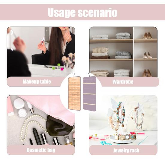 Hängender Schmuck-Organizer, Halskettenhalter, große Kapazität, Anti-Tangle-Ohrringe, Ringe, Kleiderbügel, Schmuck-Display-Rack