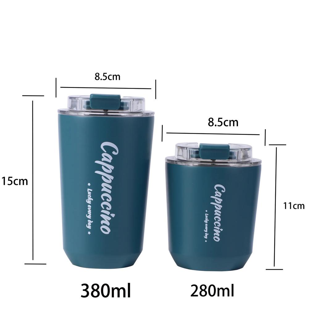 14oz Stainless Steel Insulated Cup Double-Layer Vacuum Direct Drinking Coffee Cup Creative Car Portable Water Cup Water Bottle YLE432