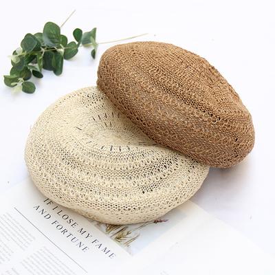 Hat Female Spring And Autumn Thin Ins Wind Beret, Versatile Internet Celebrity British Bud Hat Hollow Painter Hat
