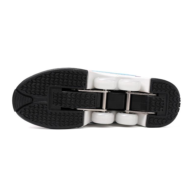 Kinder Rollschuh-Sneaker mit Doppelrollen für Jungen / Mädchen Verformbare Schuhe Rollschuhschuhe