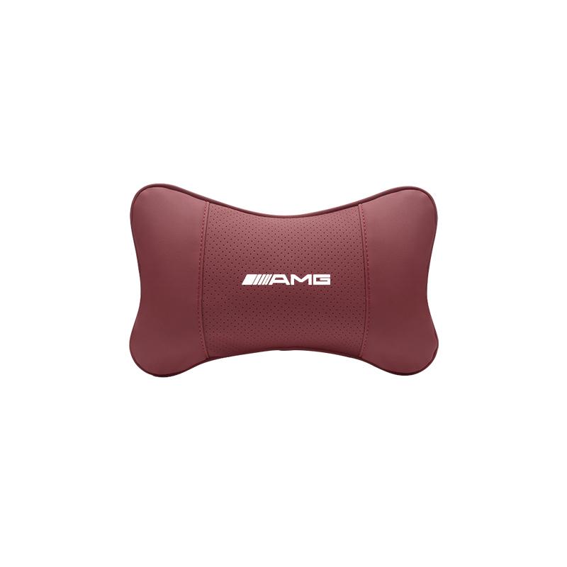 Car Memory Foam Headrest Car Neck Pillow Lumbar Support Pillow Accessories Car Hub Cap For Mercedes Benz AMG W214 W205 W204 W206