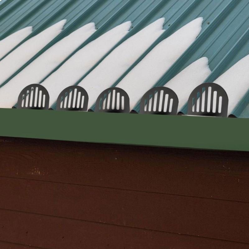 Strong Metal Roof Snowguard Fan Molded Plan Prevents Ice And Snow Avalanches Oxidation Resistant Coating For Winter Safety