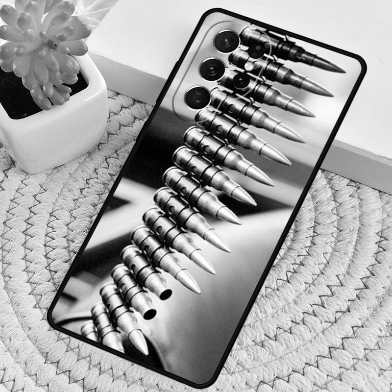 Military Gun Bullets Collage Silicone Phone Case For Samsung Galaxy note 10 pro S26 S25 S24 S23 S22 S21 Plus S25Ultra Capa Cover