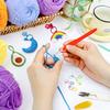 Inscraft Crochet Kit 20 Colors Acrylic Yarn 105 Pcs Bundle for Beginners & Pros