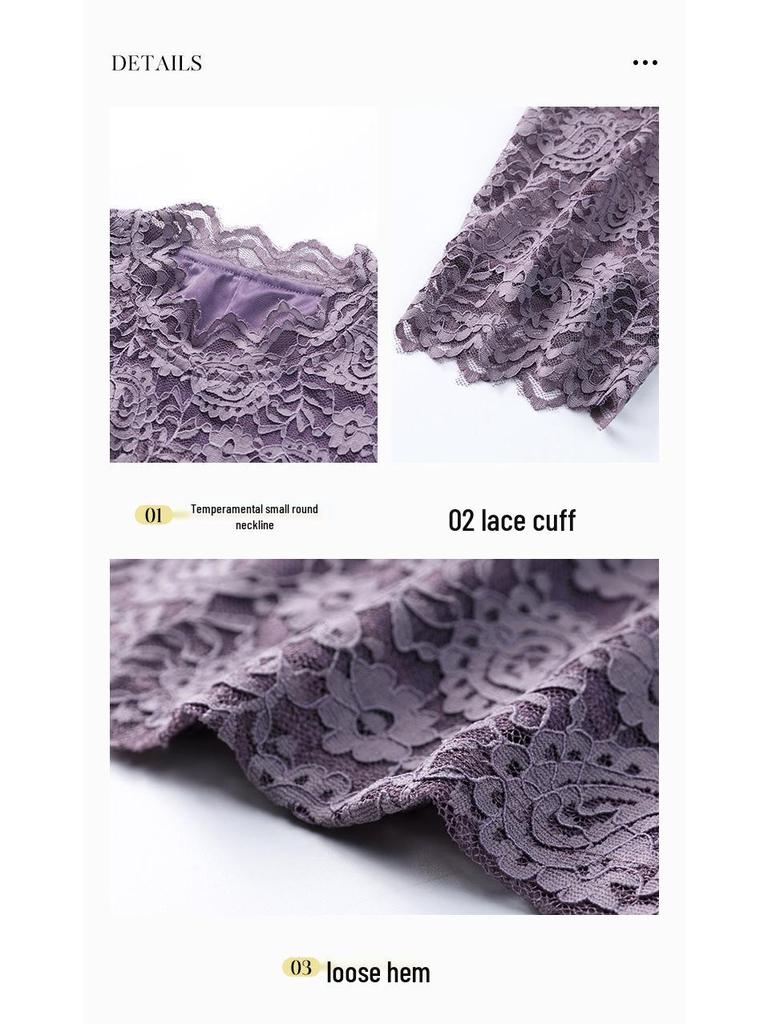 2025 Frühling/Sommer Koreanische Spitze Freizeit-Top - Übergröße Temperament Shirt für Frauen mittleren Alters