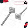 KOTARBAU® Vertically Adjustable Steel Post Base Anchor for Gazebos, Shelters, Fences 80 x 330 mm Set of 2