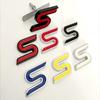 XXUI3 3D Metal S Logo Front Grille Emblem Badge Car Rear Trunk Stickers For Ford Focus Fiesta Escape Ecosport Kuga Mondeo Accessories