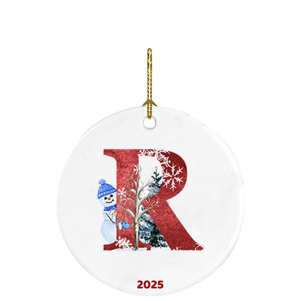 26 Letters Santa Christmas Pendant Acrylic Car Pendant Christmas Tree Decoration