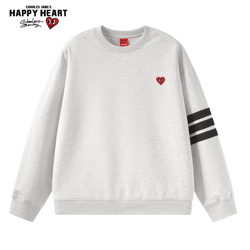 

Charles Heart American Style Embroidered Round Neck Sweatshirt S