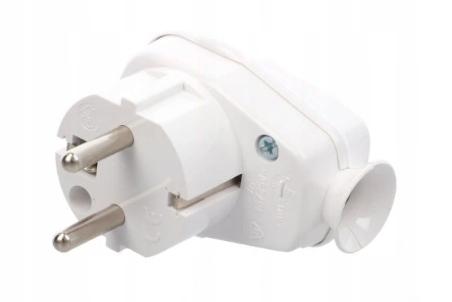 Awa Angled Plug With Switch White