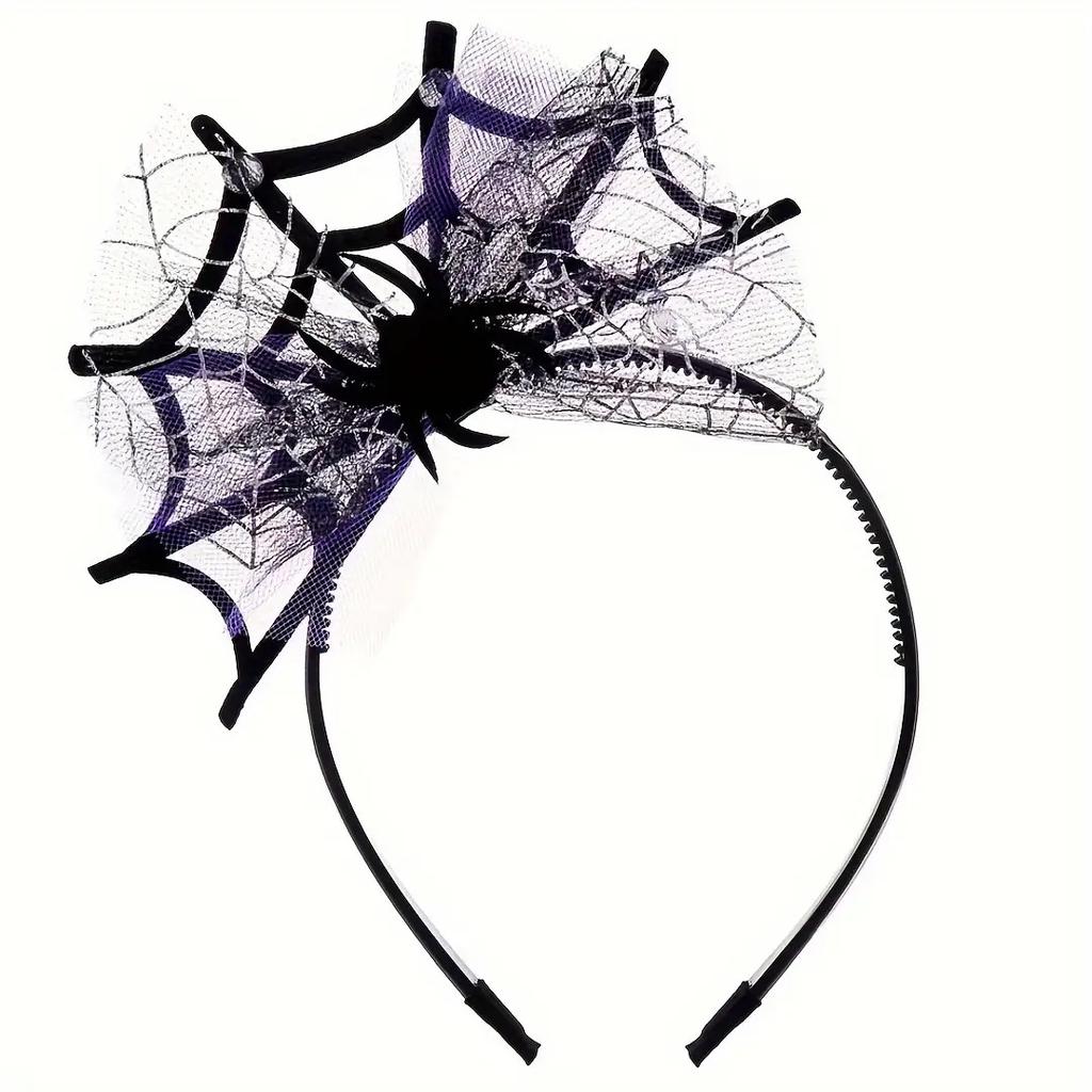 Elegant and Cute Halloween Spider Skull Headband - 4-Season Wearable, Non-Fur Fashion Women's Accessory - Perfect for Halloween/Christmas Decorations