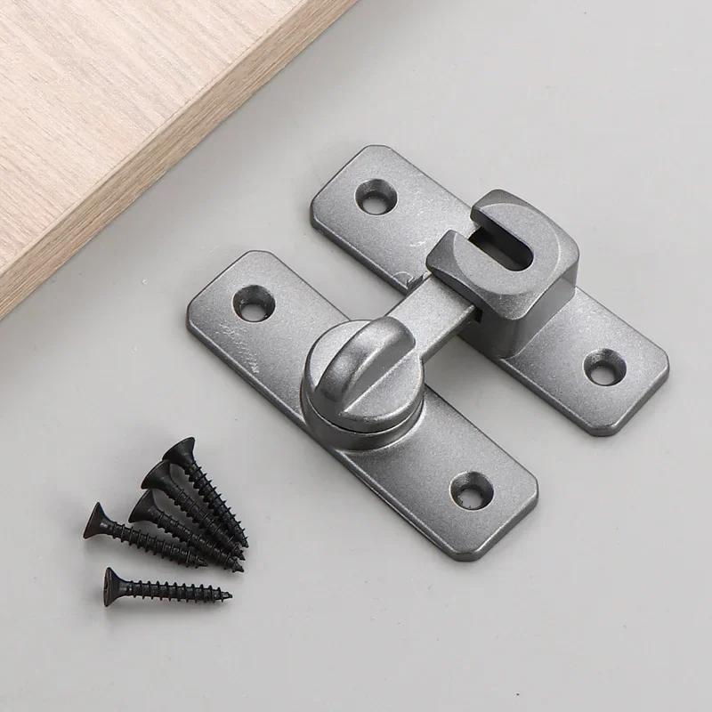 90 Degrees 180 Degrees Solid Buckle Aluminum Alloy Non Perforated Pin Door Lock Anti-theft Buckle  1PC